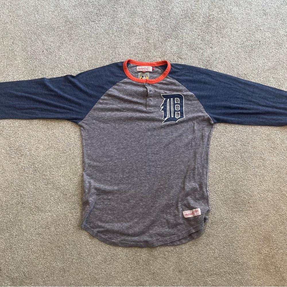 Mitchell & Ness Raglan long sleeve Shirt Detroit Tigers Size L